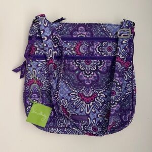 Vera Bradley Purple and Blue Shoulder Bag with Quilted Design
